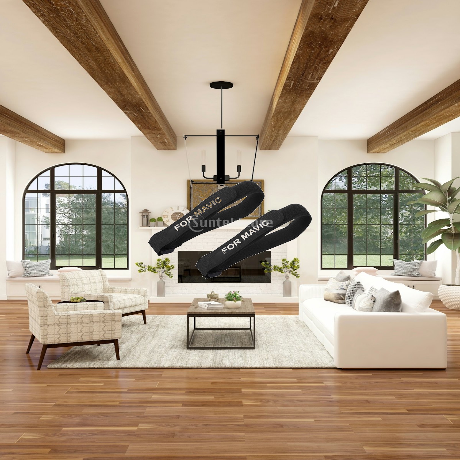 Drone Battery Strap - Черный фиксатор пропеллеров из нейлона для
